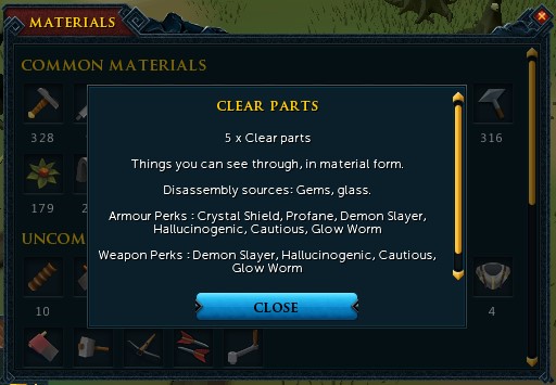 RuneScape 3 Best Clear Parts Source Items