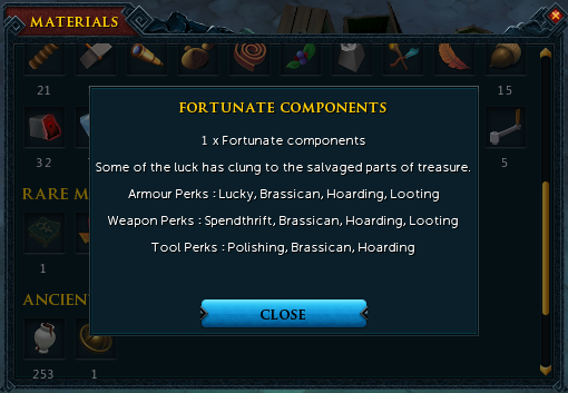 RuneScape 3 Fortunate Components Guide