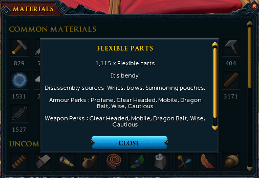 RuneScape 3 Flexible Parts Guide