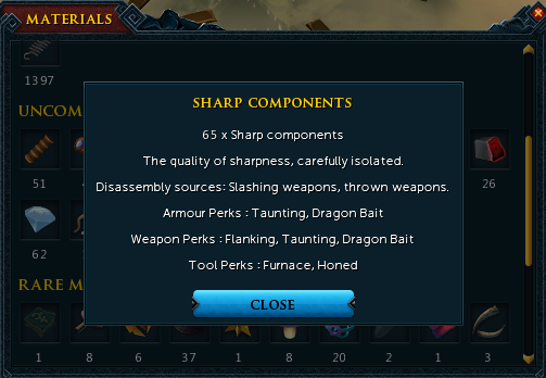 RuneScape 3 Sharp Components Guide
